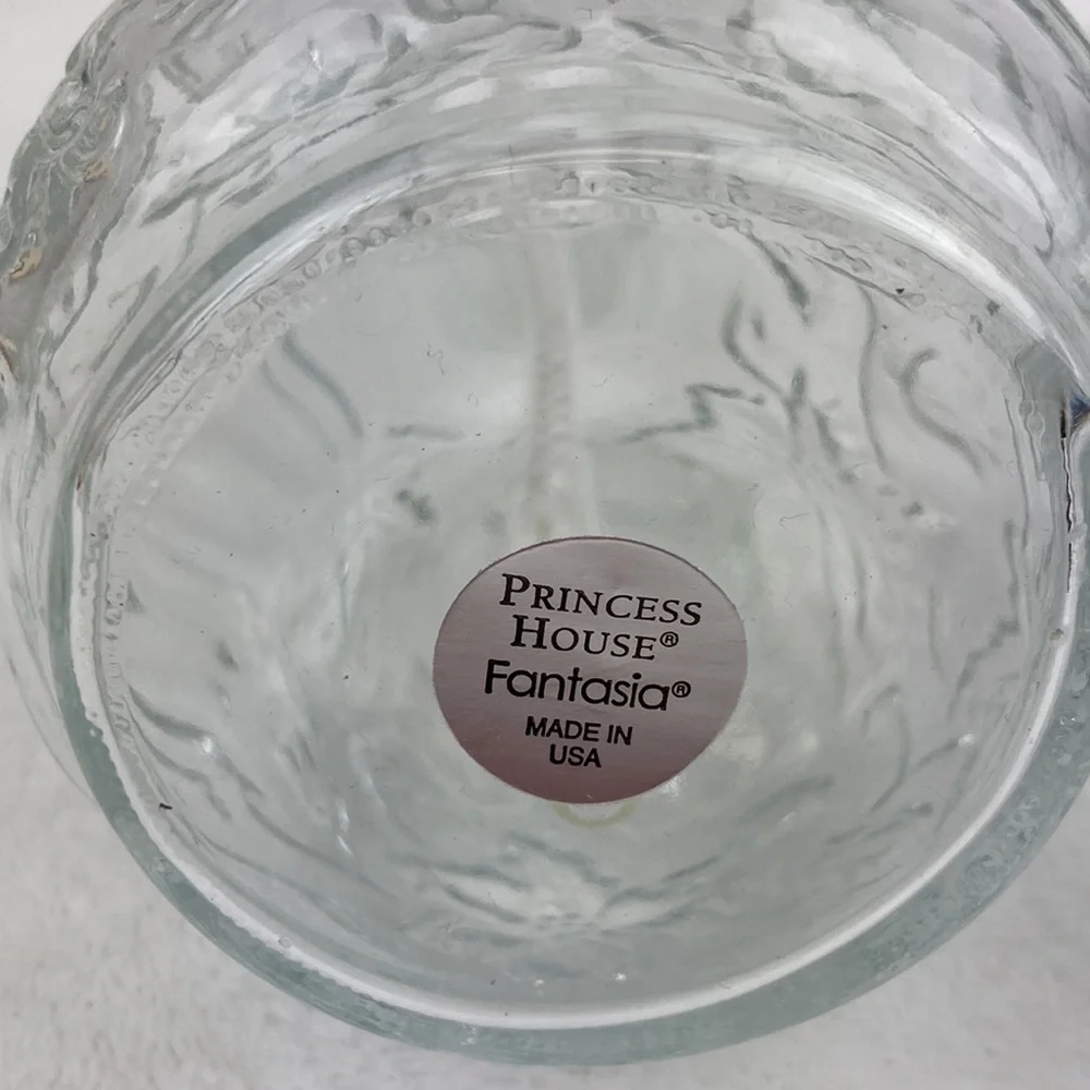 Princess House Fantasia Pressed Glass Oil Lamps Set of 2